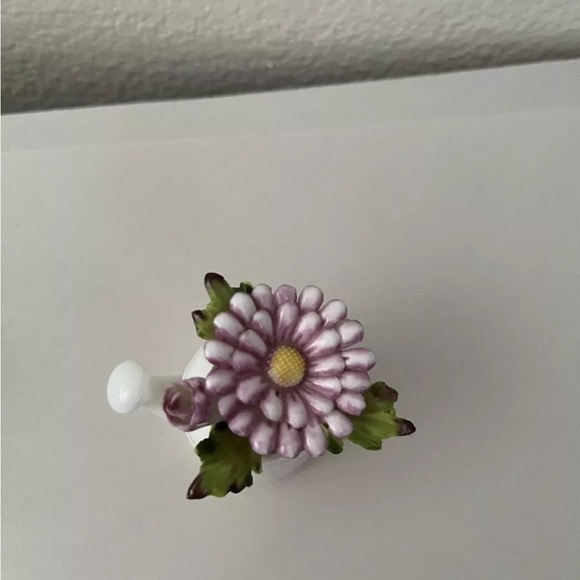 Napcoware Vintage Bone China Watering Can With Flowers - Picture 2 of 4